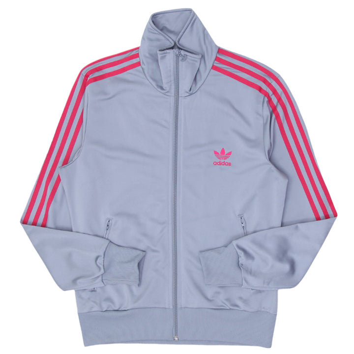 Ladies Adidas Sleeve Pink Stripe Zip Up Track Suit Jacket