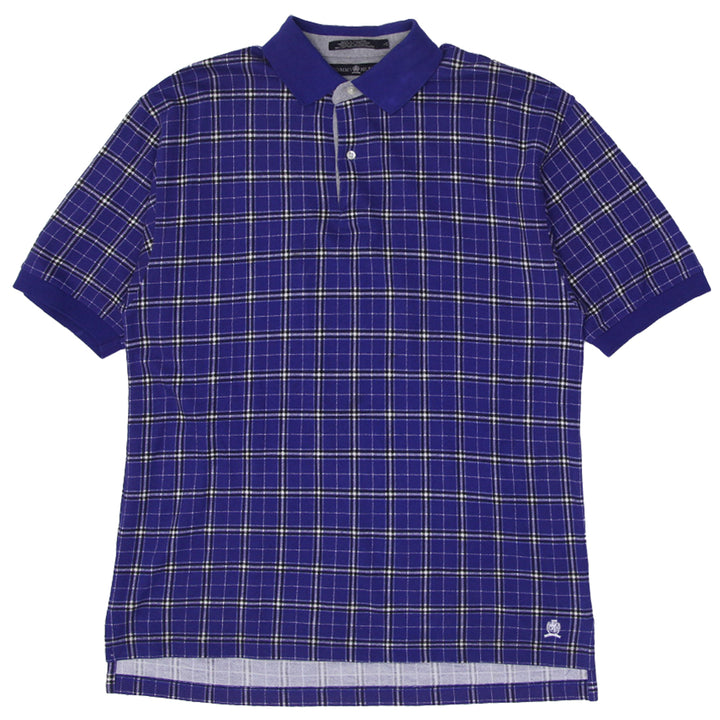 Vintage Tommy Hilfiger Plaid 100% Cotton Polo T-Shirt