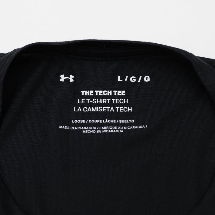 Mens Under Armour Tech Tee Black Short Sleeve Athletic Size L