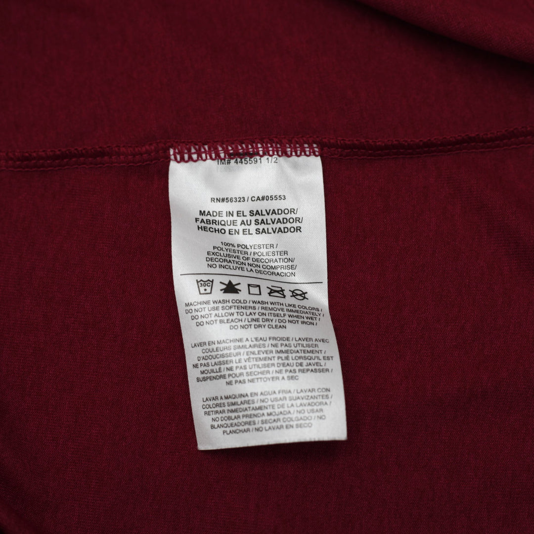 Ladies Nike The Nike Tee Maroon V-Neck Athletic Dri-Fit Activewear Size M