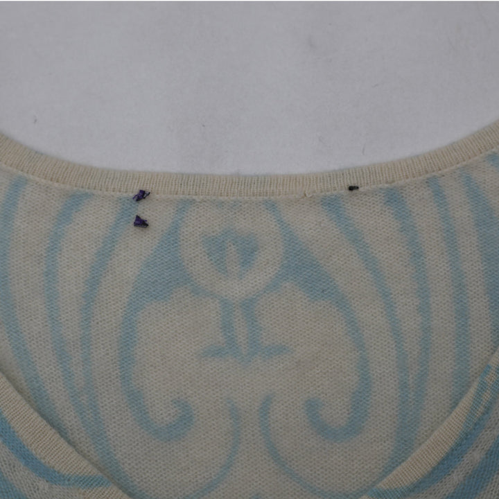 Ladies Beige Blue Abstract Knitwear Size S | Migration_Knitwear & Sweaters - Back View | Fashion Rerun