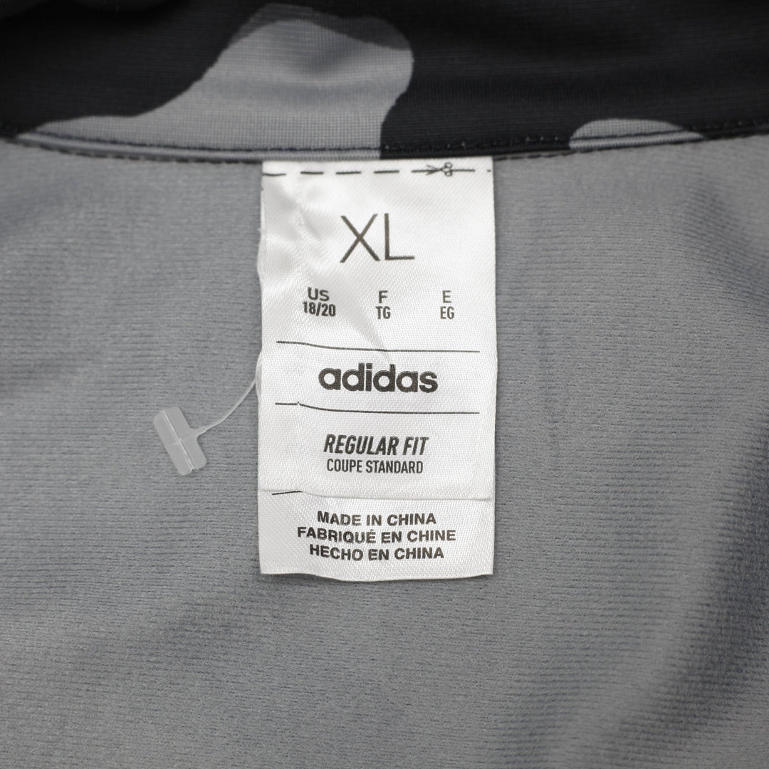 Adidas Boys Youth XL 18/20 Grey Camo 3-Stripes Tricot Track Jacket Regular Fit
