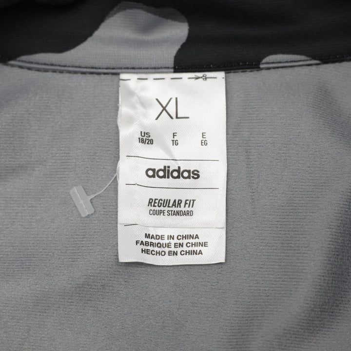 Adidas Boys Youth XL 18/20 Grey Camo 3-Stripes Tricot Track Jacket Regular Fit