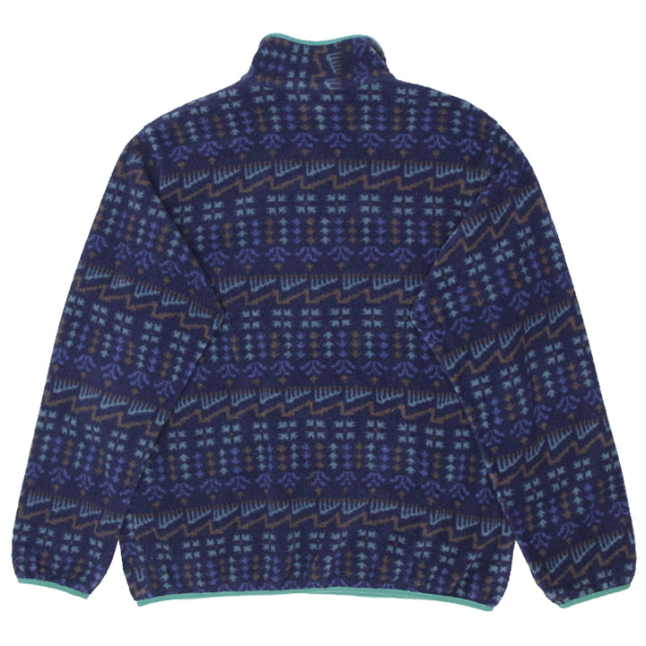 Mens Patagonia Synchilla Snap-T Fleece Pullover Sweater-Geometric Pattern Size L - Fashion Rerun Vintage Migration_Sweaters