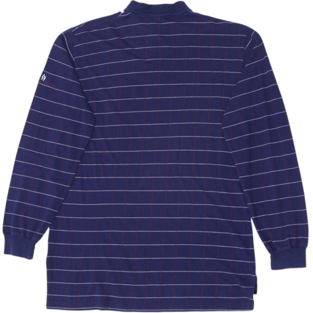Mens Polo Golf Ralph Lauren Navy Checkered Cotton Long Sleeve Polo T-Shirt L | Migration_T-Shirts RL Collecti | Fashion Rerun