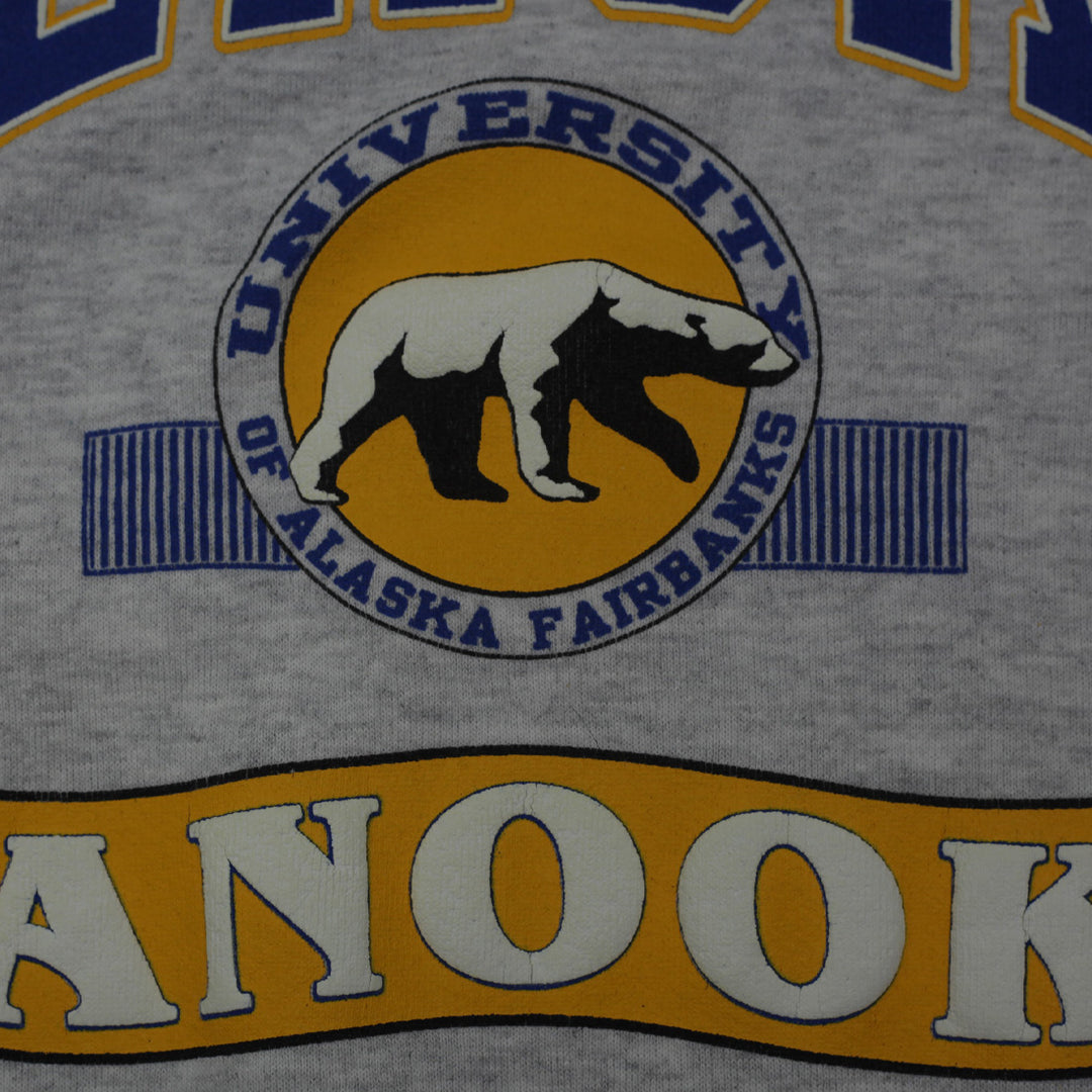 Vintage University Of Alaska Fairbanks Sweatshirt, Made in USA Jerszees Size M - Fashion Rerun Vintage Migration_Sweaters