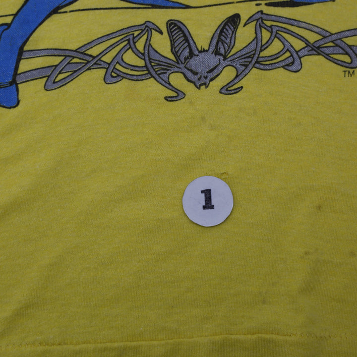 Vintage Screen Stars Batman T-Shirt Yellow Graphic 1988 DC Comics Made In USA XL Single Stitch