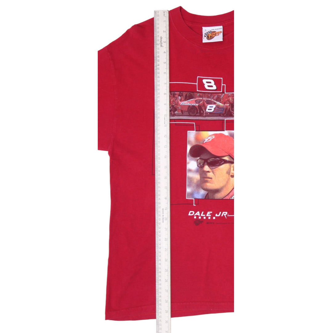 Vintage NASCAR Winner Circle Dale Earnhardt Jr 8 Budweiser T-Shirt Red Size L