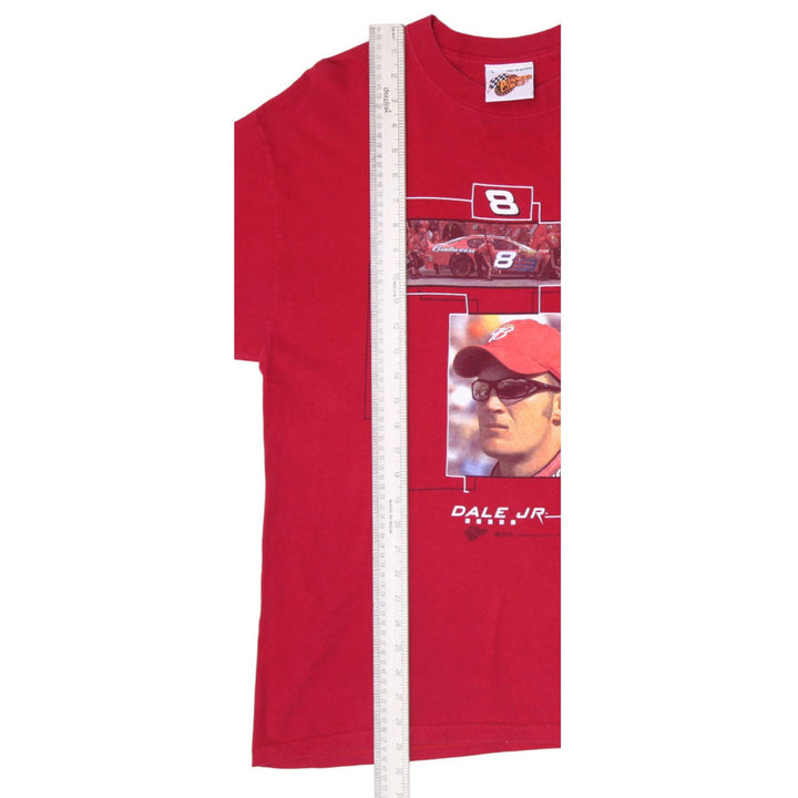 Vintage NASCAR Winner Circle Dale Earnhardt Jr 8 Budweiser T-Shirt Red Size L