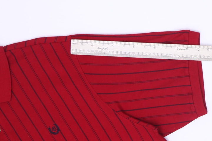 Mens Chaps Ralph Lauren Red Stripe Cotton Short Sleeve Size 2XL