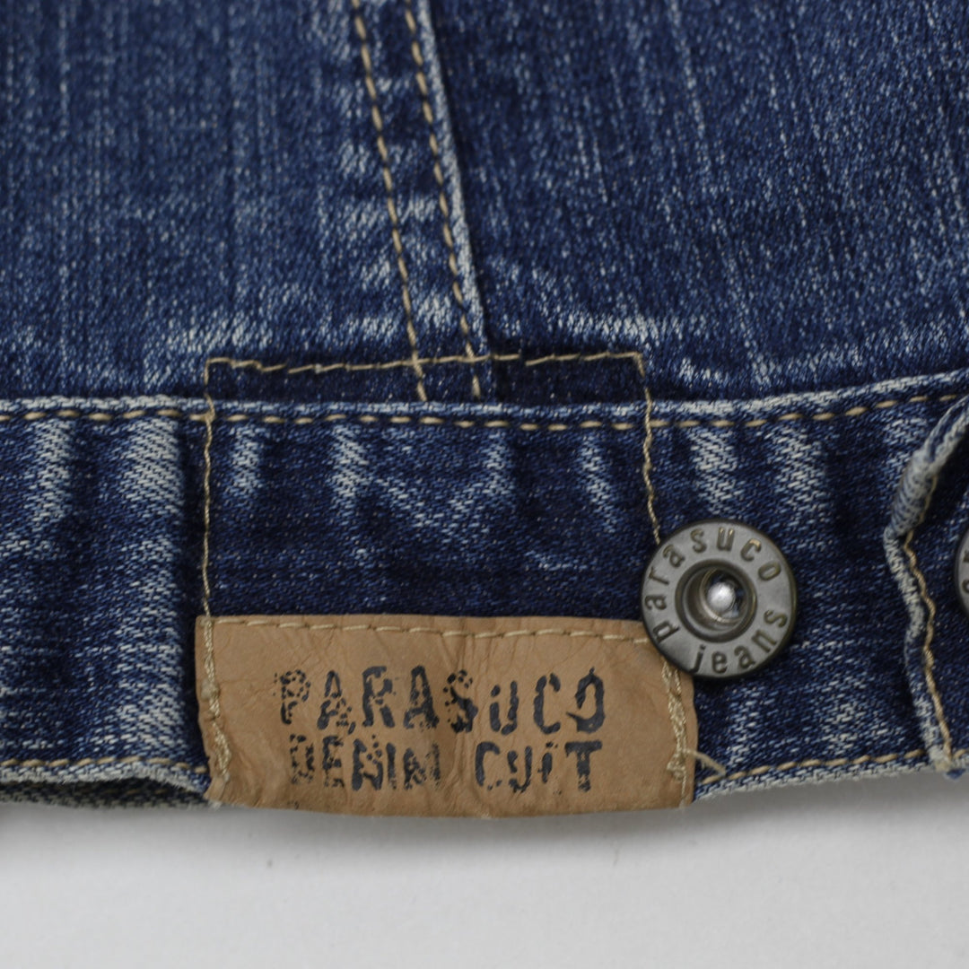 Y2K Ladies Parasuco Denim Cult Fitted Jean Jacket Size XS / TP