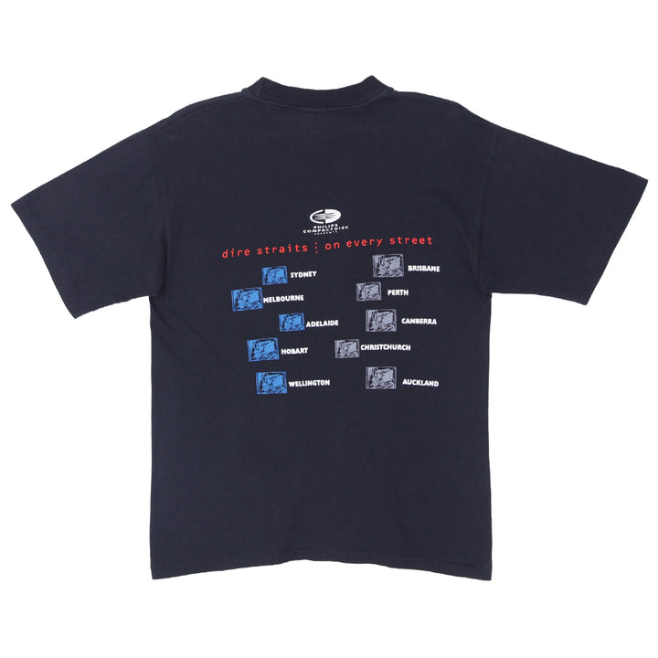 Vintage Dire Straits On Every Street Tour T-Shirt Single Stitch M - Fashion Rerun Vintage Migration_T-Shirt