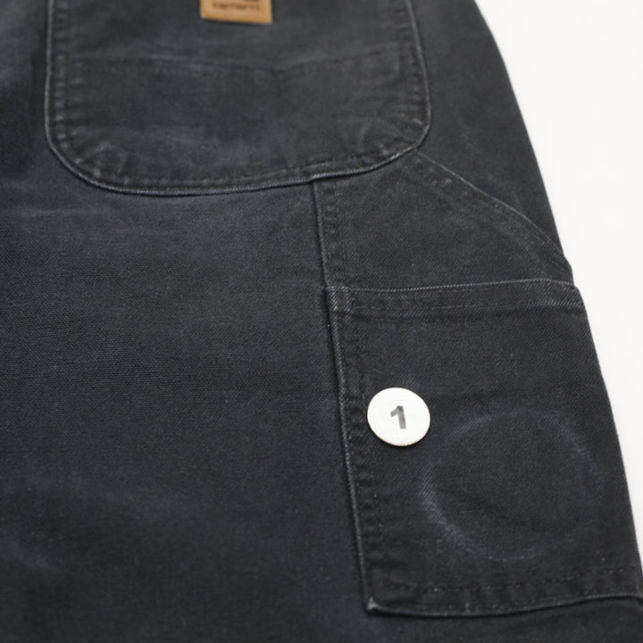 Mens 2014 Carhartt B11 BLK Carpenter Pants Canvas Dungarees Loose 36x32