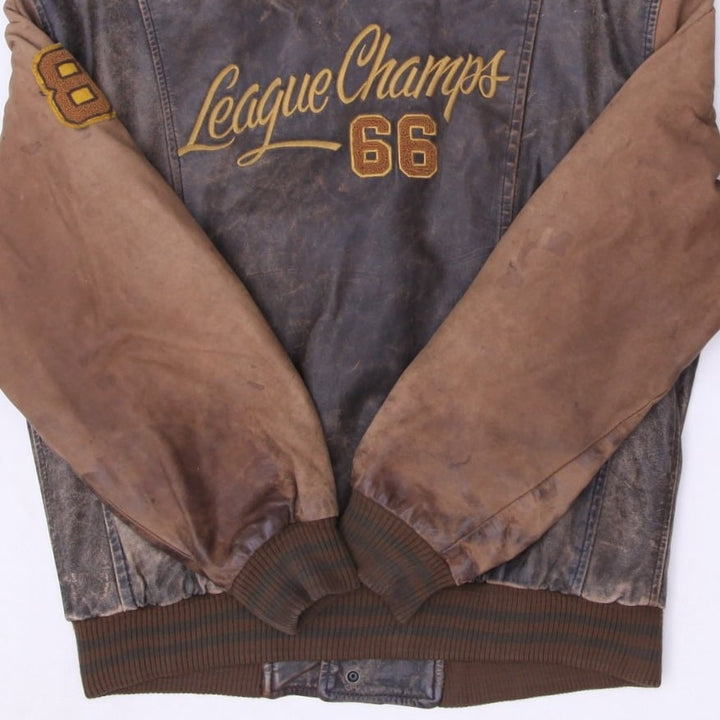 Vintage Gas House Gang 66 Champs Brown Leather Jacket L | Migration_Jackets - View 8 | Fashion Rerun