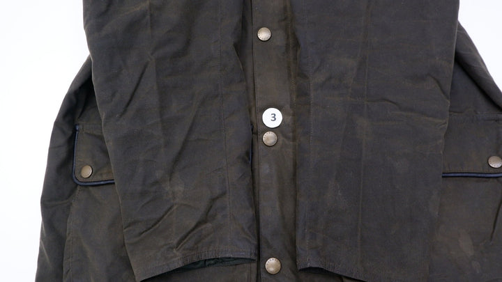 Mens Barbour Hartlington Wax Button Jacket Olive | Migration_Jackets UAENAT20 - View 8 | Fashion Rerun