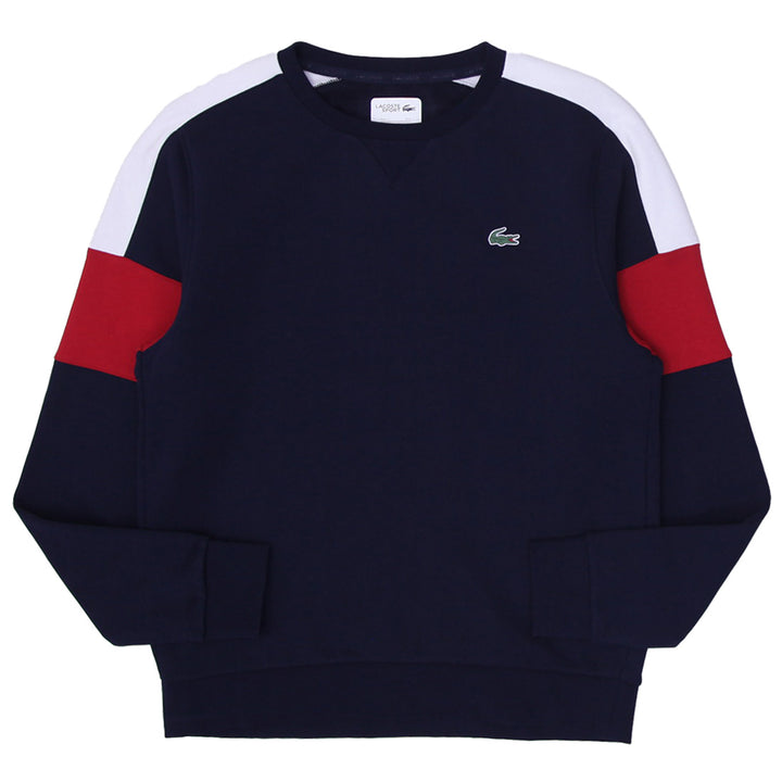 Lacoste Men's Sport Classic Mini Logo Colour Block Crewneck Sweatshirt