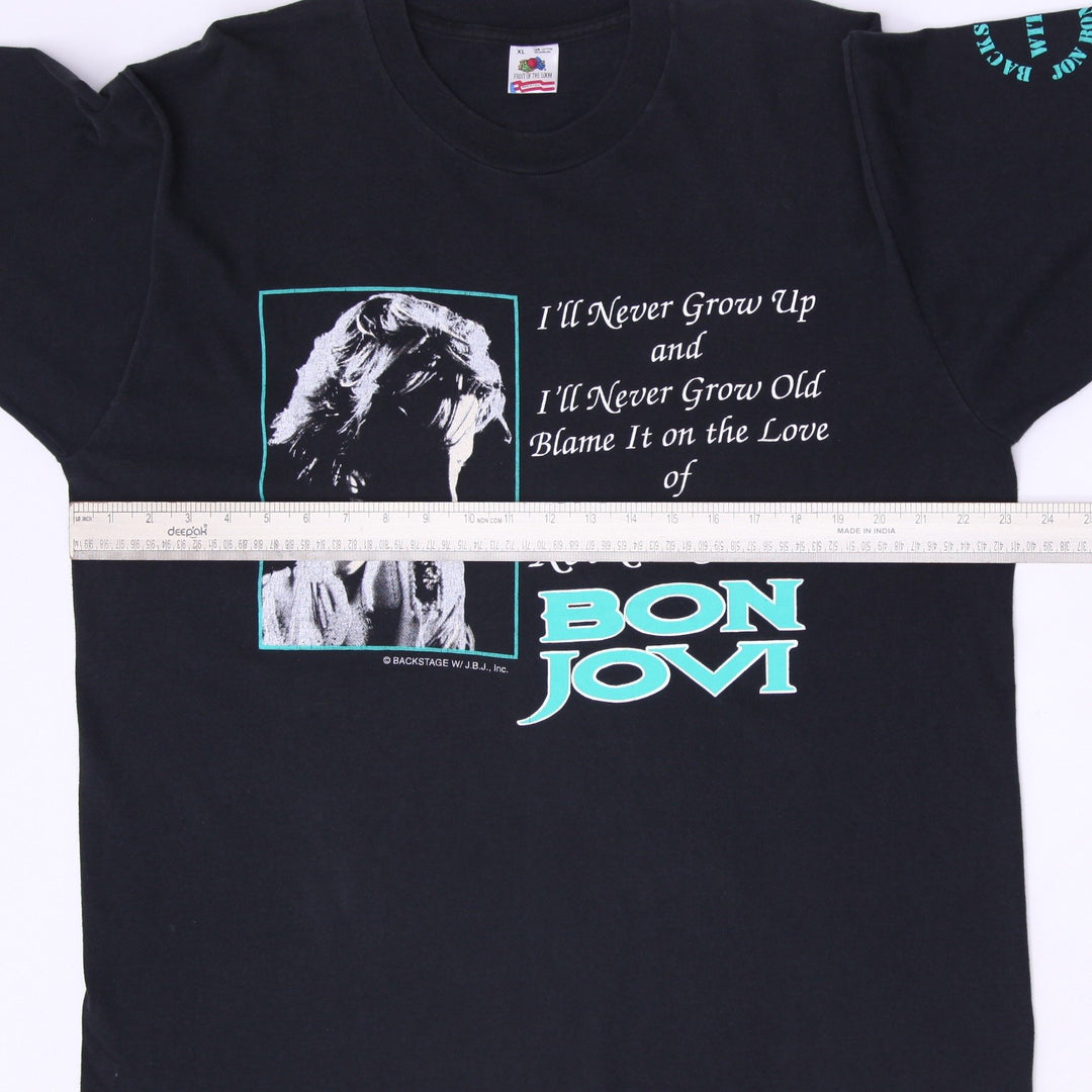 Vintage 1993 Bon Jovi Keep The Faith Fan Club Party T-Shirt SS Size XL