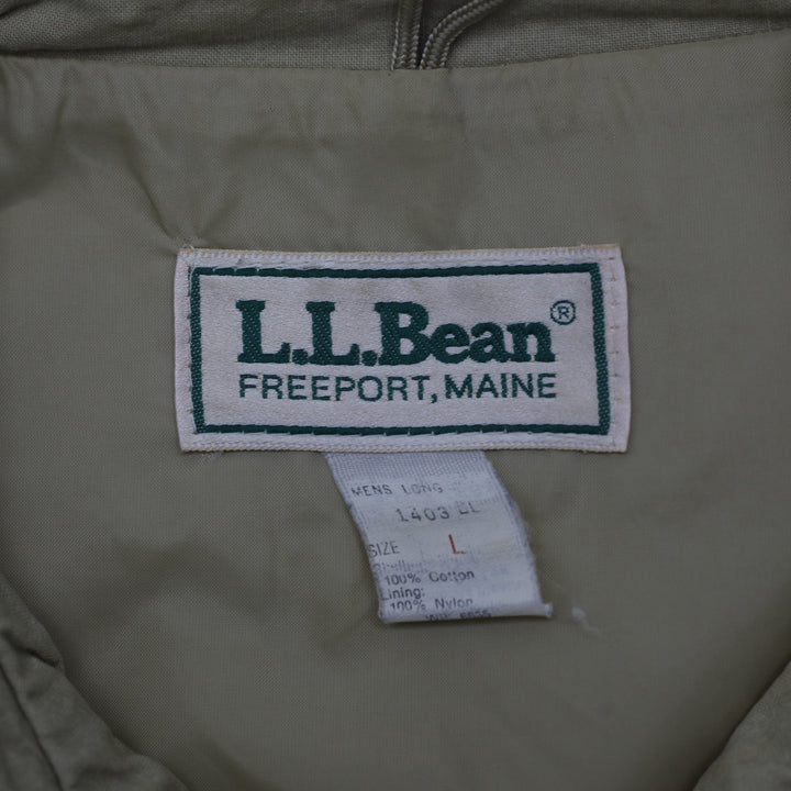 Vintage 1980s L.L.Bean Canvas Bomber Jacket Made In USA Size L