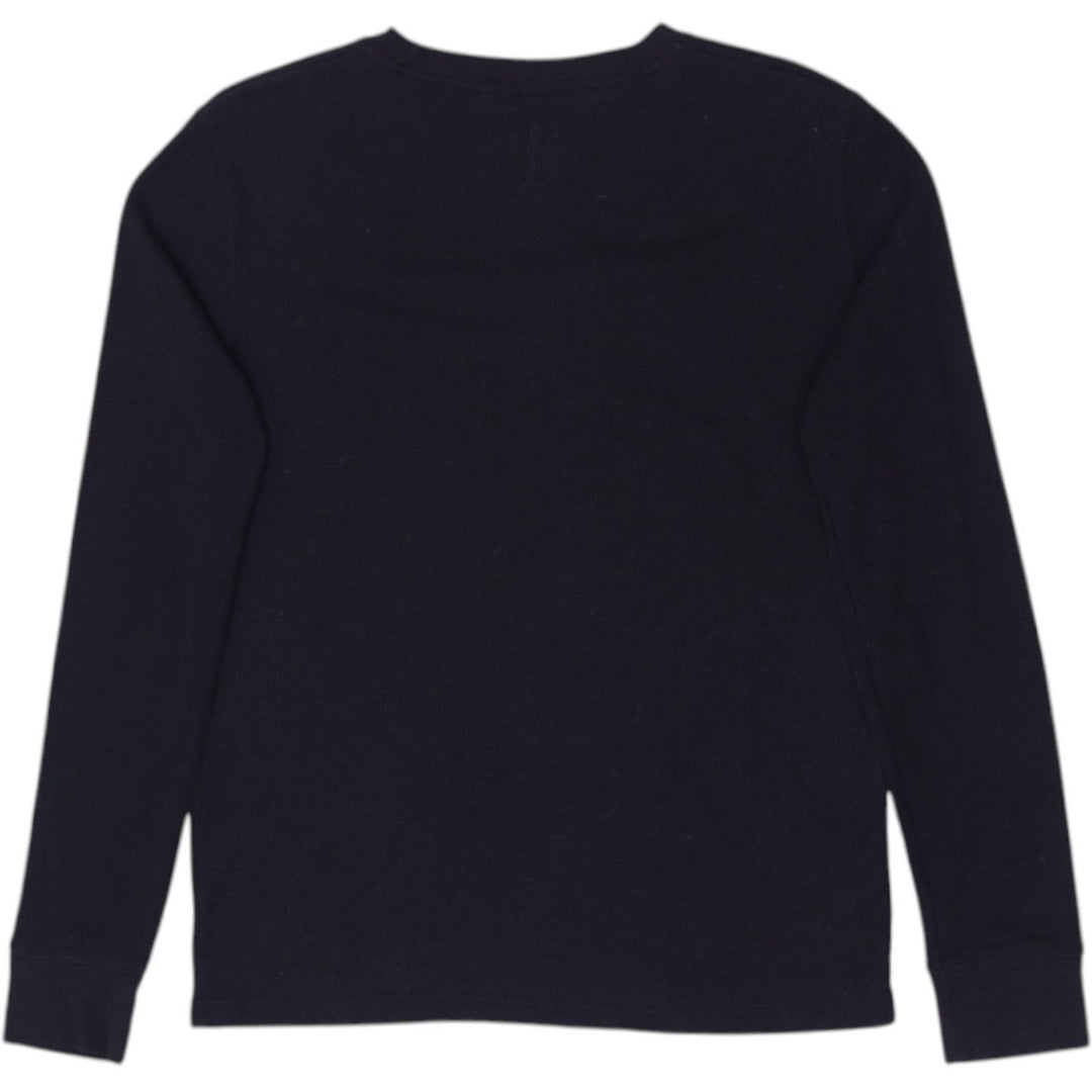 Y2K Mens Black Long Sleeve Graphic T-Shirt Small