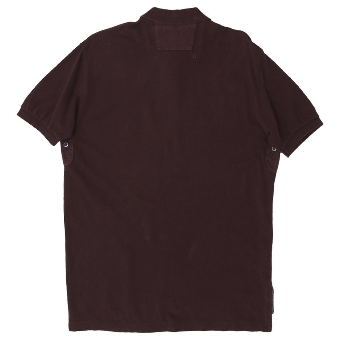 Vintage Mens Ralph Lauren Polo Brown Embroidered Golf Rugby Shirt