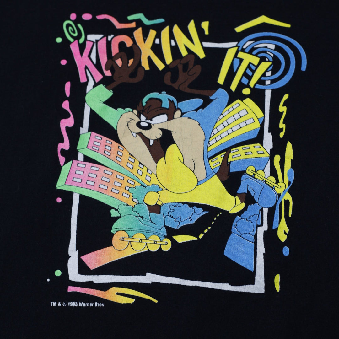 Vintage 1993 Artex T-Shirt Black Cartoon Graphic Warner Bros Made in USA Size XL | Migration_T-Shirts - Detai | Fashion Rerun