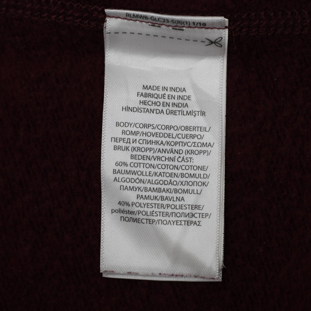 Mens Polo Ralph Lauren Crewneck Sweatshirt Burgundy Maroon Fleece Size L