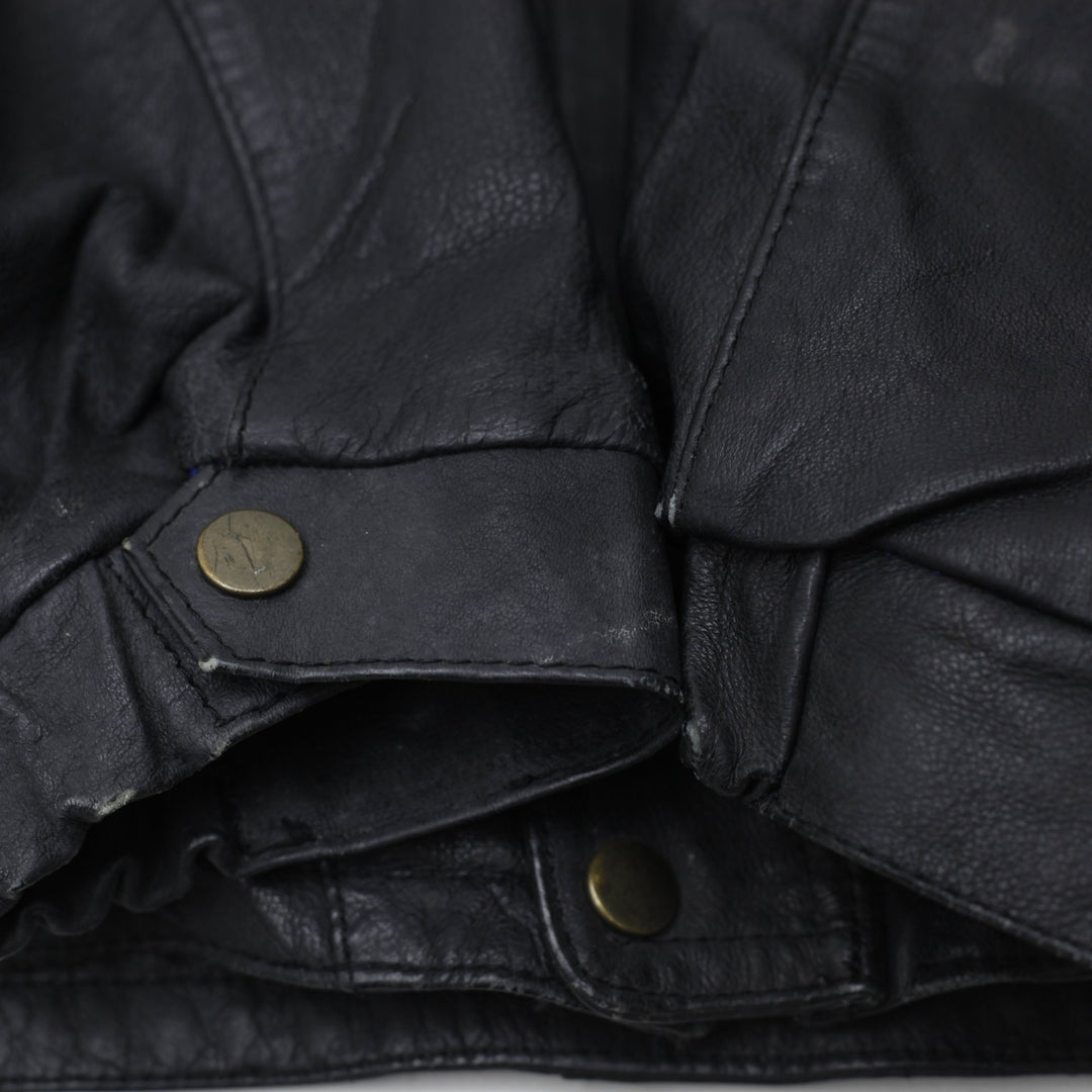 Vintage 80s Starter NBA Detroit Pistons Leather Jacket Size L