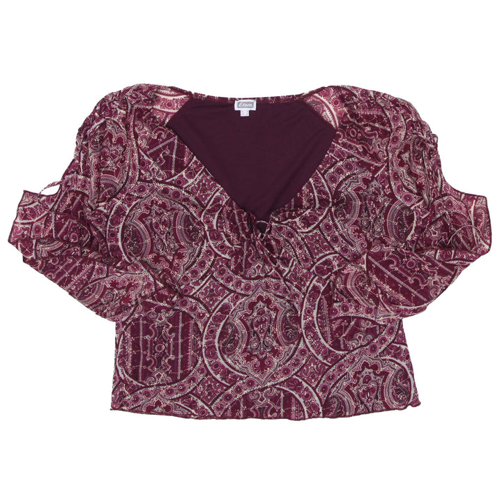 Y2K Paisley Print Top - Fashion Rerun Vintage Migration_Tops