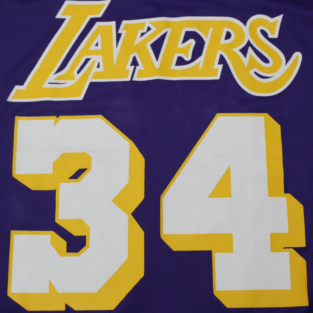 Vintage 1996 Champion Shaquille O'Neal Los Angeles Lakers Jersey Size 44 USA