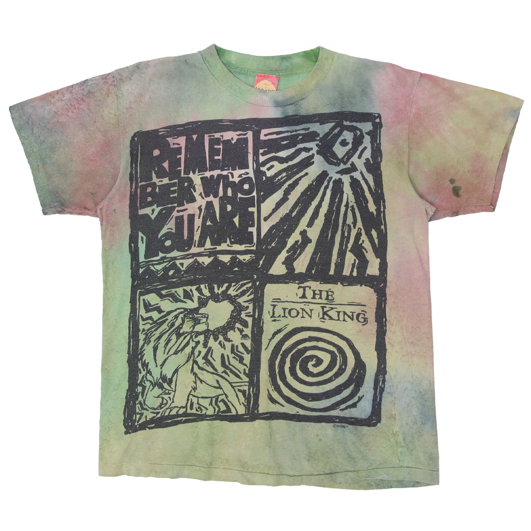 Vintage The Lion King Remember Who You Are Tie Dye T-Shirt Single Stitch L - Fashion Rerun Vintage Migration_T-Shirt