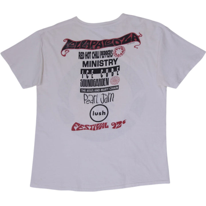 Vintage 1992 Lollapalooza Festival Tour T-Shirt Giant License Tultex Tag 2XL Single Stitch
