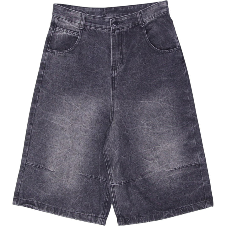 Mens High Waisted Baggy Washed Jorts Shorts