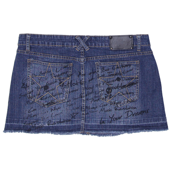 Y2K Ladies Printed Denim Mini Skirt - Fashion Rerun Vintage Migration_Skirt
