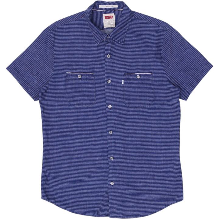 Mens Levis Striped Button Pocket Modern Fit Shirt Size L