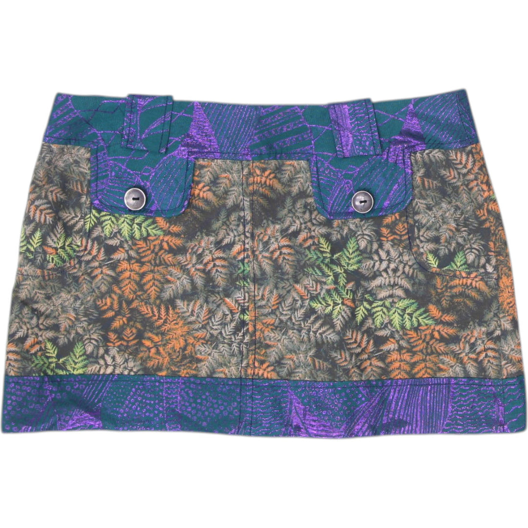 Y2K Ladies Custo Barcelona Abstract Pattern Skirt Size 40 | Migration_Skirts - Side View | Fashion Rerun