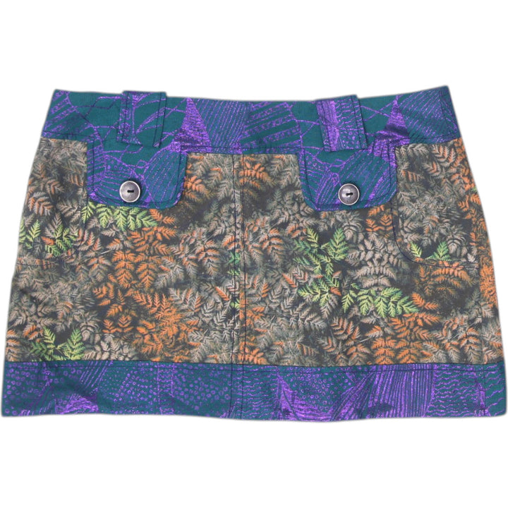 Y2K Ladies Custo Barcelona Abstract Pattern Skirt Size 40 | Migration_Skirts - Side View | Fashion Rerun