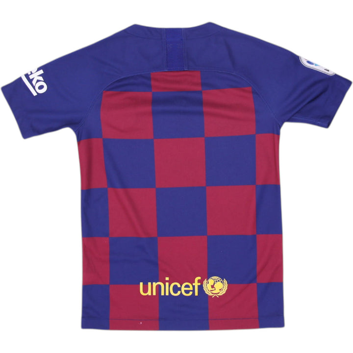 BOYS Barcelona Nike Checkered La Liga Soccer Jersey Size S