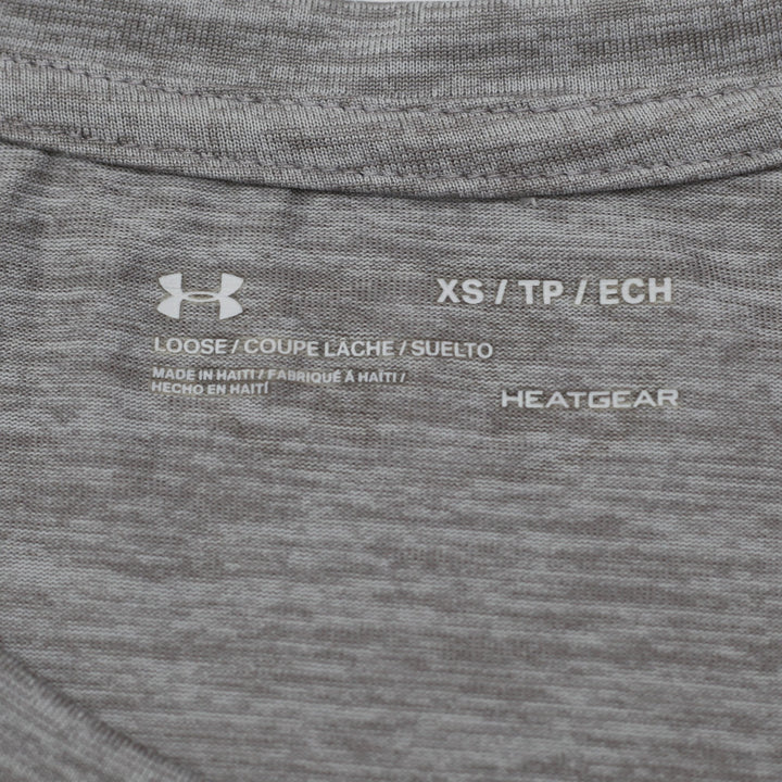Ladies Under Armour HeatGear T-Shirt Gray Athletic Lightweight