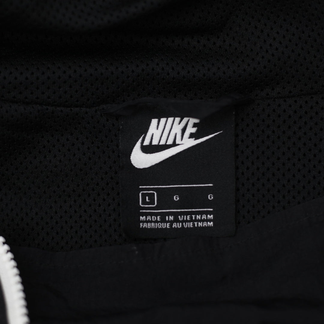 Mens Nike Windbreaker Black Hooded Lightweight Large