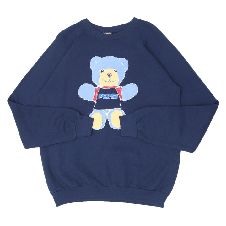 Vintage Pepsi Bear Mirror Print Crewneck Sweatshirt Made in USA | Migration_Sweaters UAENAT40 | Fashion Rerun