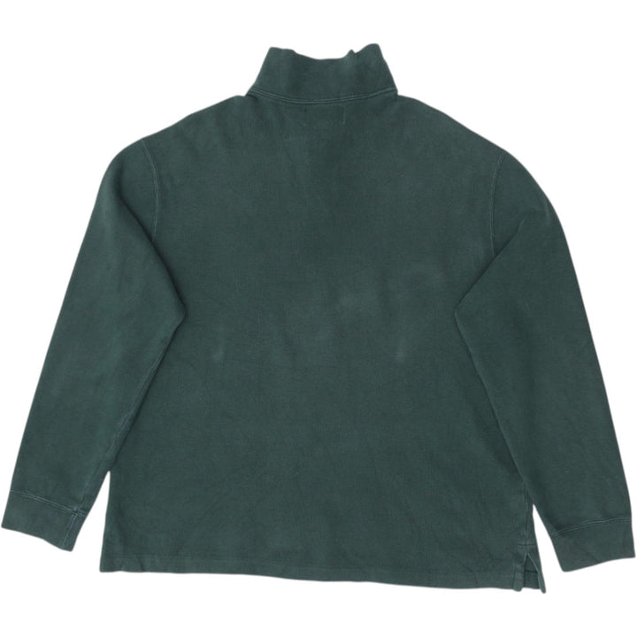 Vintage Mens Polo Ralph Lauren Sweater Green 1/4 Zip Cotton Size L | Migration_Jumper & Knitwear RL Collectio | Fashion Rerun