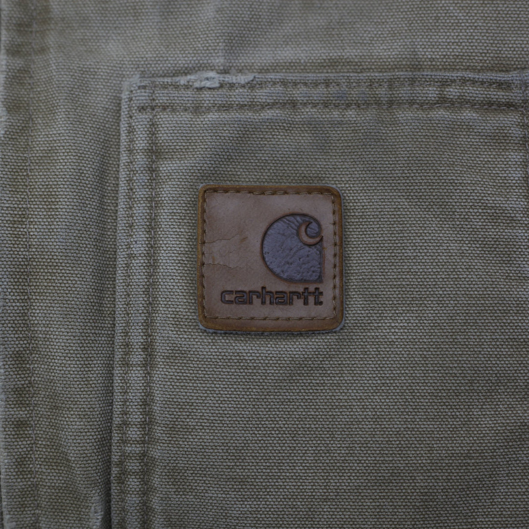 Mens Carhartt Sandstone Ridge Coat Full Zip Distressed Jacket Size L
