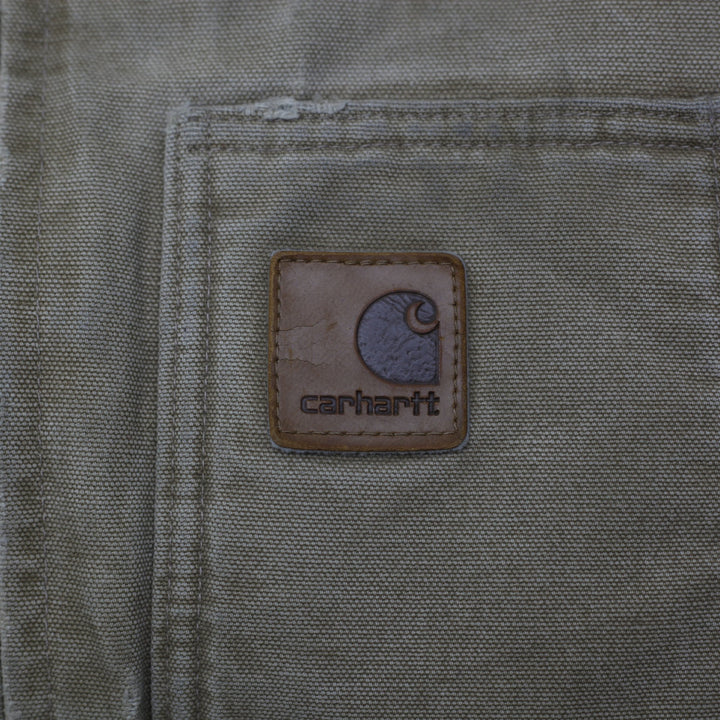 Mens Carhartt Sandstone Ridge Coat Full Zip Distressed Jacket Size L