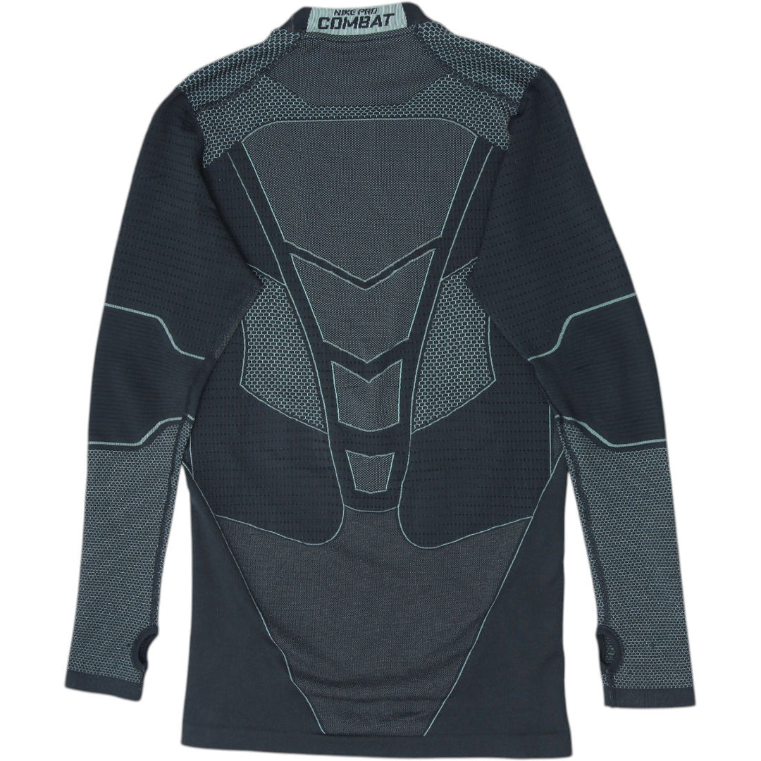 Mens Nike Pro Combat Hyperwarm Dri-FIT Knit Compression Mock Neck T-Shirt Size L