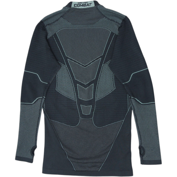 Mens Nike Pro Combat Hyperwarm Dri-FIT Knit Compression Mock Neck T-Shirt Size L