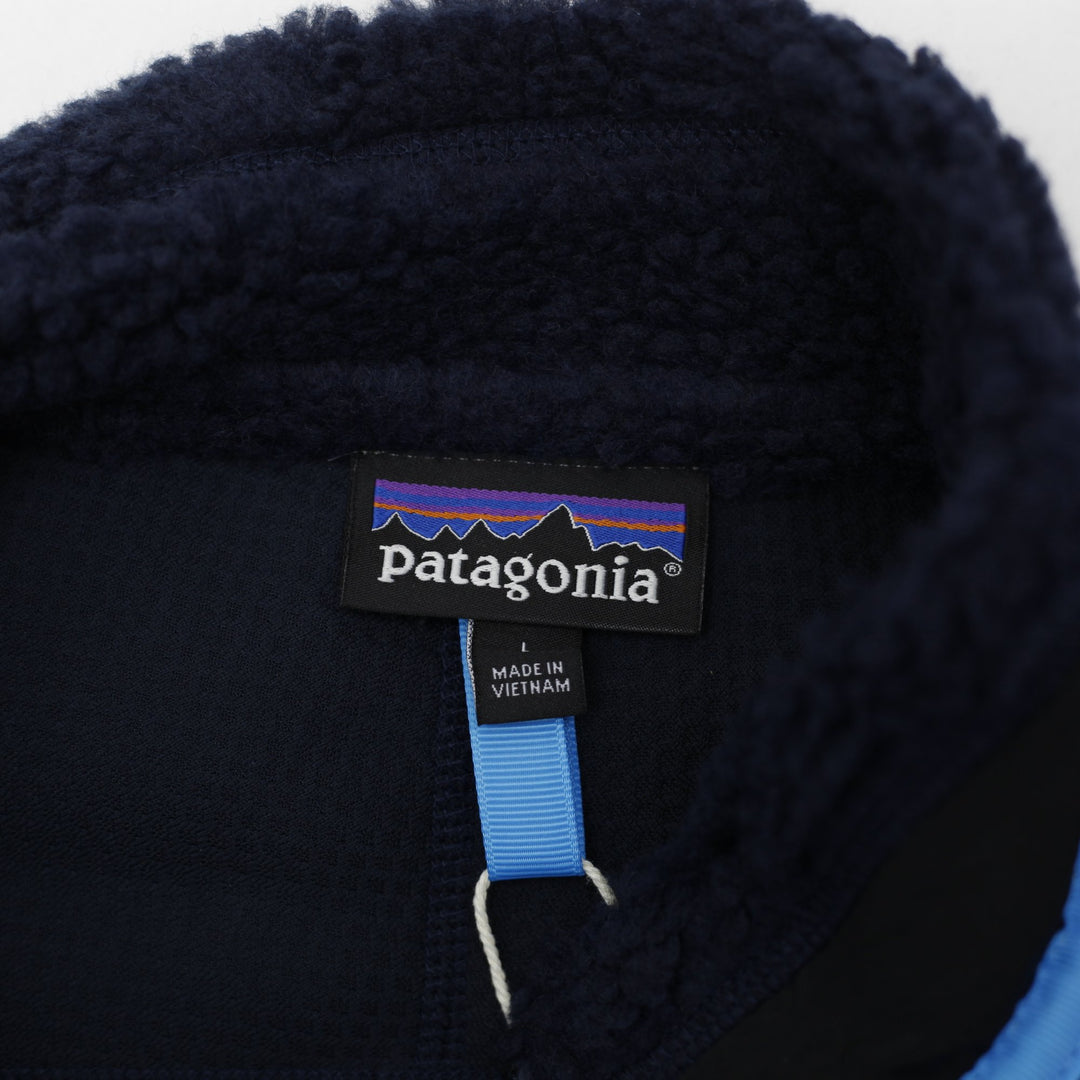 Mens Patagonia Fleece Vest Navy Full Zip Outdoor Warm Large | Migration_Vests - Back View | Fashion Rerun