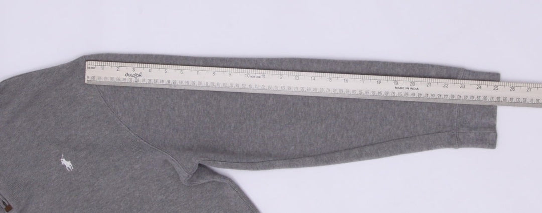 Mens Polo Ralph Lauren Quarter Zip Gray Mock Neck Sweater Size Size L