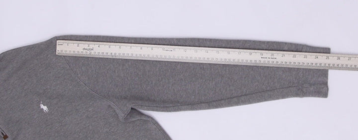 Mens Polo Ralph Lauren Quarter Zip Gray Mock Neck Sweater Size Size L