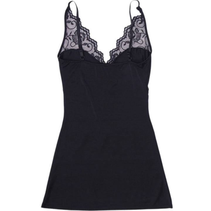Y2K Black Lace Trim Mini Dress - Size M | Migration_Dresses - Side View | Fashion Rerun