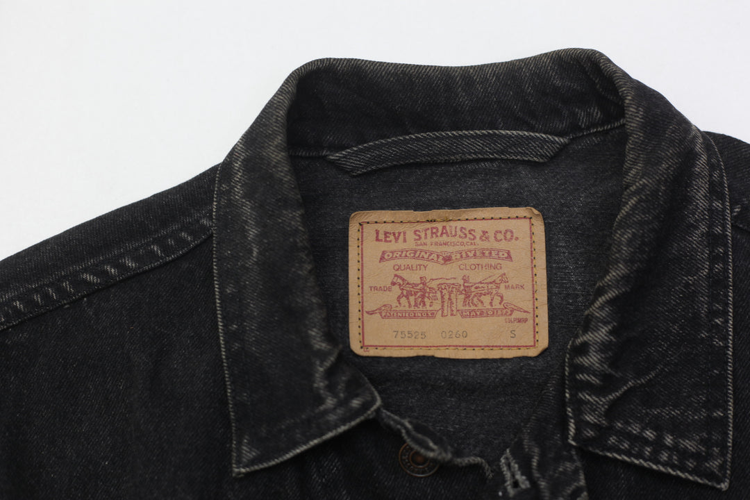 Vintage Levi Strauss 75525 0260 Black Denim Trucker Jacket